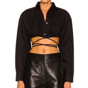 Andredamo cotton cropped shirt